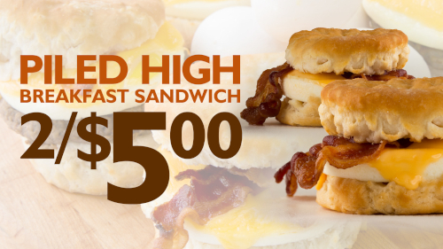 Piled High Breakfast Sandwich